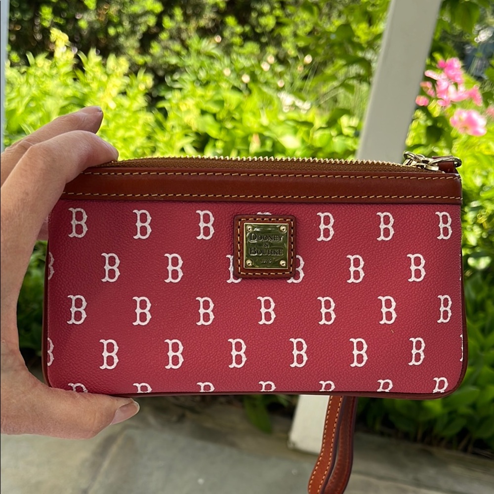 Dooney & Bourke Pink and Brown Clutch